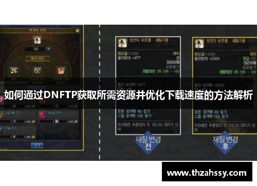 如何通过DNFTP获取所需资源并优化下载速度的方法解析